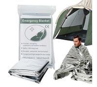Générique Extreme Cold Survival Blankets, Portable Reflective Equipment, Outdoor Survival Blankets - for Adults Men Women Camping Hiking Winter Rain Cold Weather Flood