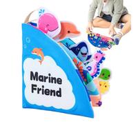 Générique Fabric Book for - Machine Washable Portable Fine Motor Skills Educational Activity Book | for Car Airplane Classroom Holiday Link Parent-Child Birthday New Year