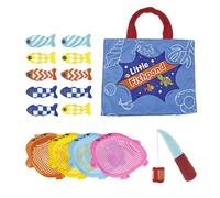 Générique Fabric Fishing Game | Washable and Safe Interactive Puzzle Sorting and Fishing Game | for Preschool and Kindergarten, Boys, Girls, Families,