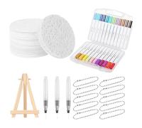 Générique Fabric Paints Set, Puffy Paint, 3D Painting Art Supplies with Canvas Sponge Effect, Textile Painting Kit, for Kids School Travel Adults Home Furniture, Creative Use