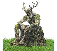 Générique Fairy Garden Stakes, Tree Man Earth Goddess Statue Stakes, Outdoor Accessories, 2D Acrylic Ground Insert for Flower Pots, Decorative Lawn Yard Patio Art Nature Inspired, Green
