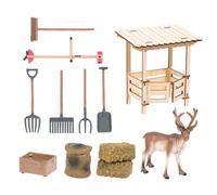 Générique Farm Toy Set, Realistic Role Play Accessories | Farm Toys for Family Adults Home Birthday Party