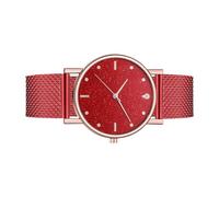 Générique Fashion Watch | Waterproof Watch Strap | Women Glitter Mesh Strap Waterproof Watch for Banquet, Social Activity, Travel, Birthday, Mother, Girlfriend, Daughter, Wife, Red, Se référer au