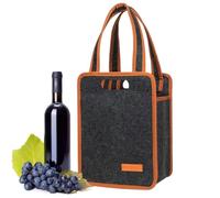 Générique Felt Tote Bag - Safe and Stylish Wine Bottle Carry | Portable Wine Bottle Travel Bag Large Capacity | for Travel, Picnics, BBQs and The