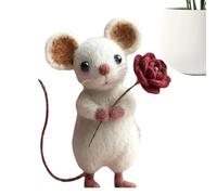 Générique Felt Wool, Cute and Soft Romantic Decoration - Felt Animal Figurine for Valentine's Day | for Boyfriend Girlfriend Wife Table Decoration