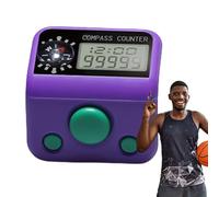 Générique Finger Clicker Counter | Electronic Watch with Compass Portable - Ring Counter | for Golf Knitting Hook Prayer Fishing Baseball Basketball Classroom Coaching Exercise Swimming