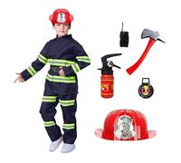 Générique Fireman Costume for Boys, Fireman Costume for Boys | Fireman Costume Pretending to Play Fireman Costume | Role Play, Fancy Dress Clothes, Fireman Toy with