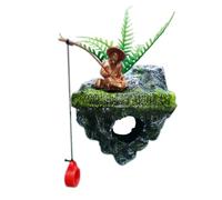 Générique Fish Decorations for Aquarium | Realistic Collectable Resin Figurines - Decorative Accessories Aquarium Old Fisherman | Habitat for Bernard Amenagement Beta Shrimp