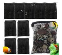 Générique Fish Tank Mesh Bag - Pond Media Set | Fine Mesh Leak Proof Bags for Freshwater and Saltwater Aquariums, 20 × 30 cm Black, Se référer au descriptif, Refer to description