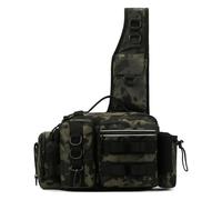 Générique Fishing Bags, Lightweight Fishing Backpack, 14.57x8.27x5.12 inch Adjustable Shoulder Strap, Weather-Resistant Fabric, Multifunctional Catching Fish Sling for Outdoor Use, Camouflage, Se