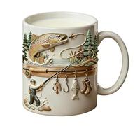 Générique Fishing Coffee Mug - 35 eramic Funny Decoration | Ceramic Mug, for Outdoor Picnic, Camping, Hiking, Adventure, Campfire, Water, Tea, Whiskey, Beer, Game, Party
