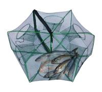 Générique Fishing Net - 25 x 60 cm Foldable Crabs Fish | Portable Cage Shrimp Crayfish Catch | Fishing Bait Net | Durable Nylon Mesh Lobsters Eels