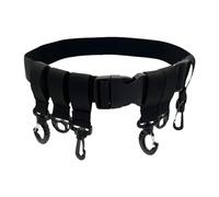 Générique Fishing Rod Holder | Fishing Belts Wader Belt Anti-Rust Multifunctional Adjustable - Fishing Accessories, Portable Paddling Belt for Gloves, Balance Tongs, Black, Se référer au
