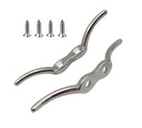 Générique Flag Accessories Marine Grade Stainless Steel 2 Pack Hook with Screws - for Boat, Kayak, Canoe, Small Yacht, Lake