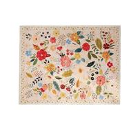 Générique Floral Pattern Rug | Boho Rug for Children's Room 160 x 200 cm | Machine Washable | for Living Room, Children's Room, Kitchen, Bathroom, Hallway, Terrace, Garden