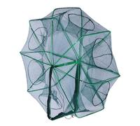 Générique Folding Fishing Trap Trap Grounds Foldable Fishing Trap - Cage Net Plaster Cage Foldable Multipurpose Fish Trap 8 Holes for Lobster