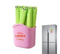 Générique Food Bag Clips, 6 Pieces Fun with Magnetic Storage, Clips for Bag Chips Food Storage - for Home Kitchen Refrigerator Pantry Apartment Office, green, Se référer au descriptif, Refer to