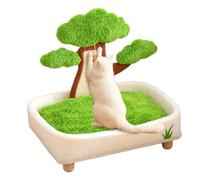 Générique For Cats - Pine Potty Bed with Scratcher and Hanging Plush for Indoor Cats, Washable Cage for Winter Bedroom, Living Room, Car, for Sleeping in the Living Room or Bedroom Next to the Sofa