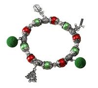 Générique For Christmas Rings Festive Atmosphere Chain Rice Beads Chain Cute Cartoon Drip Oil Bracelet Granny Bracelet Bracelet Mom With Jewelry, one size, Metal, No Gemstone