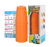 Générique For Speed Stacking - Educational Stacking Game, ABS 8x8x23.5cm 12 Pieces, Motor Skills Development Game for Teens