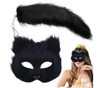 Générique Fox Mask and Tail Set for Women | Holds Animal | Animal Cosplay Masquerade | Girls Costume Set for Animal Cosplay