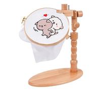 Générique Frame Stand - Wooden Embroidery Hoop Stands, Adjustable Desk Clamp | Creative Rotating Hoop Holders Modern Design Needle Supplies For The