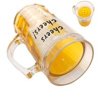 Générique Freezer Beer Glasses - Freezable Beer Glass - Double Wall Drinking Cup 450ml For Dining Table Adult BBQ Garden Festival Cocktail