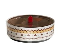 Générique Fruit Dish - Rotating Tray with Transparent Lid with 5 Compartments | Fruit Serving Trays - for Birthday Picnic Nuts Sweets Pistachios and Appetizers