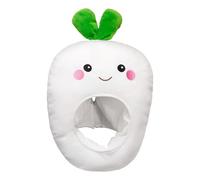 Générique Fruit Hat Costume | White Radish Cosplay Costume for Head, Photo Props | For Birthday Carnival Festivals Celebrations and Themed Parties
