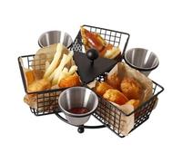 Générique Frying Basket Square Rotating Rack for Fried Chicken | Multifunctional frying basket for home barbecue kitchen restaurant party dining room apartment plan