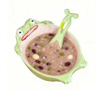 Générique Funny Frog Spoon | Frog Bowl with Spoon, Ceramic Eating and Drinking Utensil | For Home Party Meal Adults Women Girls Soup Dessert Coffee Rice