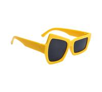 Générique Funny Shape Sun Eyewes - Irregular Fashion Eyewes, UV Protection Novelty | Fancy Designers Sun Eyewes, Yellow Frame Gray Film, Se référer au descriptif