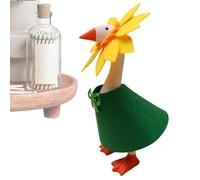 Générique Gans Kostüm Deko - Filz Sonnenblumen Hut Rock Set | Mini Gans Outfit Figure Dekoration | Zuhause Büro Wohnzimmer Party Feiertag Tisch Deko Niedlich Tier Kostüm Accessory Geschenk