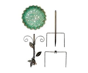 Générique Garden Bird Bath, 76 cm Height, Decorative Drinking Bowl, Large Bird Fountain with Stake - for Garden, Park, Lawn, Outdoor Green Space