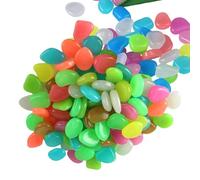 Générique Garden Pebbles - 100 Pieces Colorful Bright Smooth - Decorative Stones for Potted | Aquarium Water Vase Planter Terrarium Hobbies River Yard Lawn