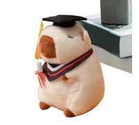 Générique Gefüllte Capybara - Süßes Plüschspielzeug, 9 Zoll weiche Tierpuppe mit und Graduniform | Absolventen Capybara für Kinder, Mädchen und Erwachsene Geschenk, Feierparty Dekoration Supplies