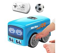 Générique Gesture Control Remote Control Car - Intelligent RC Toy with Obstacle Detection and LED Light - Interactive Sensor Car for Age 5-12 - Ball Included - Blue