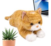 Générique Gewichtetes Katzen Plüschtier, 45 Cm Plüschtier Beruhigende - Katzen Schlafbegleiter Kissen,Für Kinder Erwachsene Zuhause Bett Sofa Büro Geburtstag Weihnachten Reisen