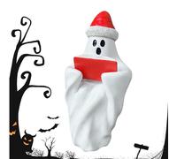 Générique Ghost Figurine, Costume Decoration, Reading Statue Decor, Cute Resin Design, Year-Round Festive, Fireplace Bookshelf Display, 5.9 x 3.9 x 3.9 inches, White, 1 Piece