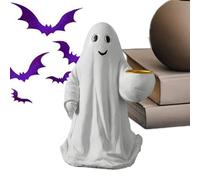 Générique Ghost Figurine Decoration, Cute Halloween Decor Scary Shelf with Trays | Indoor Office Display Ornaments for Entryway Bedroom Table Bookcase