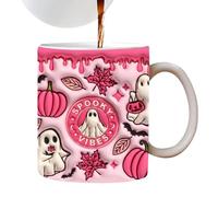 Générique Ghost Spooky Ceramic Mug - Halloween Coffee Mug 350ML (11.8oz) | Design And Vibrant Glasses For Morning Coffee, Soup, Water, Juice, Wine, Whiskey, 3.74 X 3.15