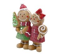 Générique Gingerbread Man Figurine, Couple of Winter Characters Table Decoration for Fireplace, Library, Bedroom and Dining Room - Unisex Gift for Adults