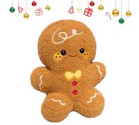 Générique Gingerbread Man Shaped Christmas Pillows | Gingerbread Christmas Decoration | Cuddly Cushion for Adults Bed Office Car Sofa