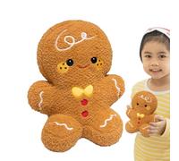 Générique Gingerbread Man Shaped Christmas Pillows, Plush Christmas Pillow | Soft Cuddle for Adults Sofa Bed Car Bedroom Office