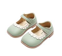 Générique Girls Black Winter Ankle Boots Cute Flat Solid Color Crochet Buckle Casual Comfortable Girl Multicolor Split Toe Ankle Boots, Green, 11.5 UK Child