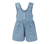 Générique Girls Denim Dungarees Jumpsuit Shorts Summer Vintage Loose Jumpsuit Straps Kids Fashion Comfortable Breathable Lightweight Casual Shorts (Blue, 12-18 Months)