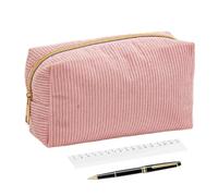 Générique Girls' School Pencil Case, 18 x 10.5 x 7.5 cm, 3 Pieces Portable Pencil Case, Aesthetic Coloured Pencil Case, Teen Items for School, University and Office, pink, Se référer au descriptif