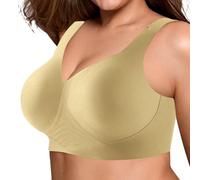 Générique Girls Shiny Leggings Underwire Bra Comfortable Soft Full Coverage Daily Support Set Bed Chest, Yellow, M