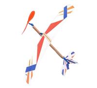 Générique Glider with Rubber - Propelled Airplane Model, Elastic , Power Principle | Fun Educational Travel Toy for Backyard, Indoor & Outdoor, PLA