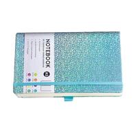 Générique Glitter Notebook - A5 Rigid Journal, 160 Lines Pages, Fixed Glitter Notebook | Writing Pad with Elastic Band Stationery Notebook Gift Girl Woman School Diary